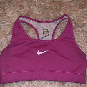 Pink nike sports bra